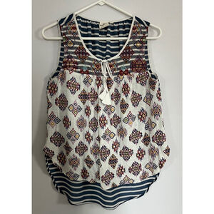 Anthropologie One September sleeveless high low shirt size S petite